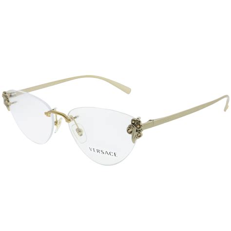 versace reading eyeglasses|rimless versace eyeglasses.